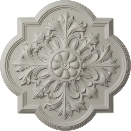 Ekena Millwork Bonetti Ceiling Medallion (Fits Canopies up to 5 1/8"), Hand-Painted Pot of Cream, 20"OD x 1 3/4"P CM20BOPCF